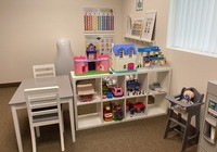 Gallery Photo of Large Play Therapy Room. This room allows the therapist to use the child's language - play - to use interventions to address the young child's needs.