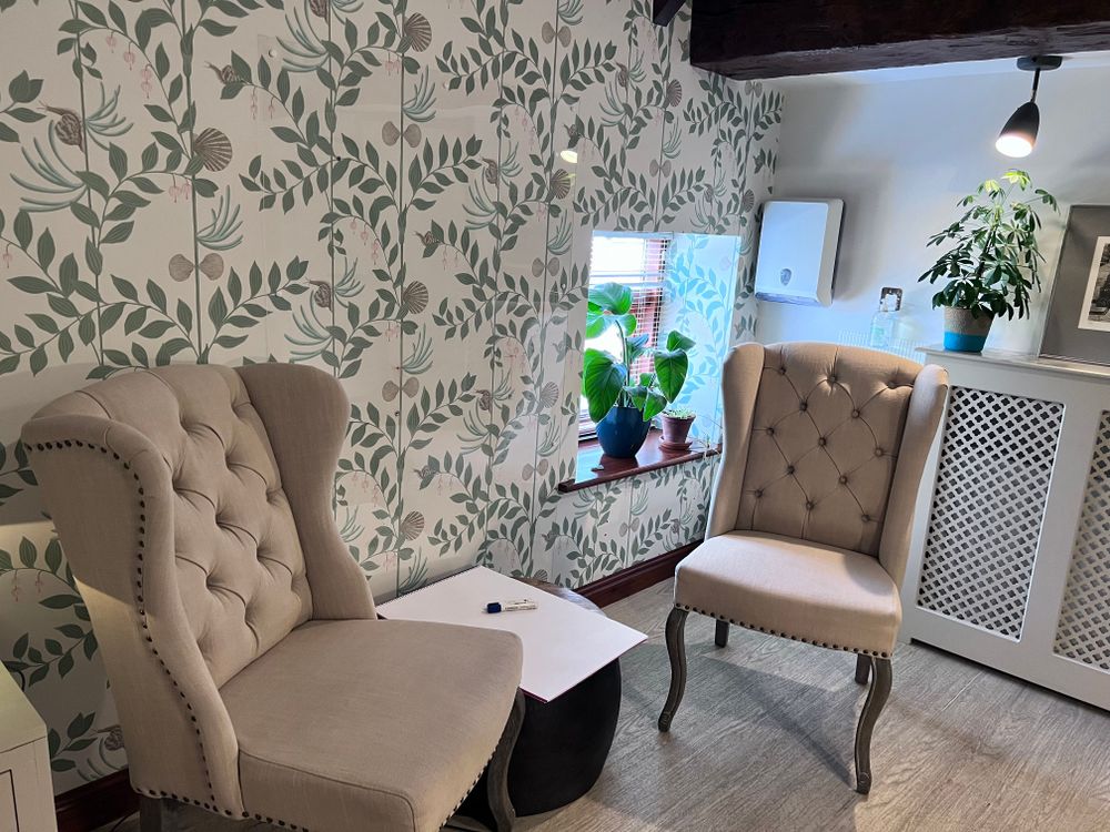 This my consulting room at Orchard Barn.
Orchard Barn is a community of health care professionals. It's a lovely, tranquil place.