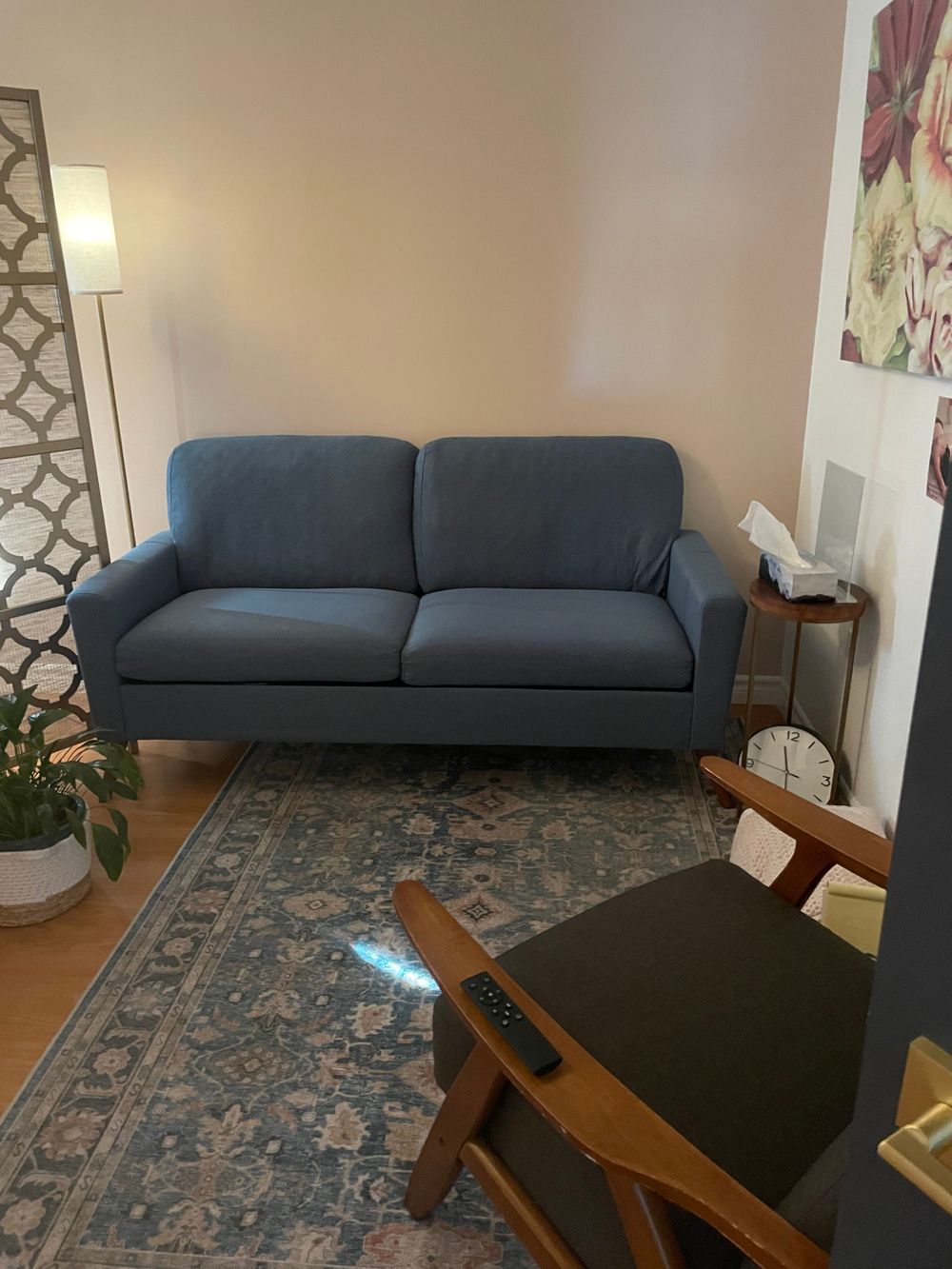 Our cozy therapy space at Roots to Branches
