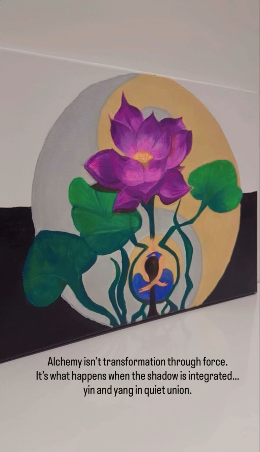 Art Therapy: Alchemy isn't transformation through force. It's what happens when the shadow is integrated. Yin and yang in quiet union. 