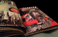 Gallery Photo of This is an example of an "altered book," an existing book that an artist (in this case, me!) can add drawing, collage, and other elements.
