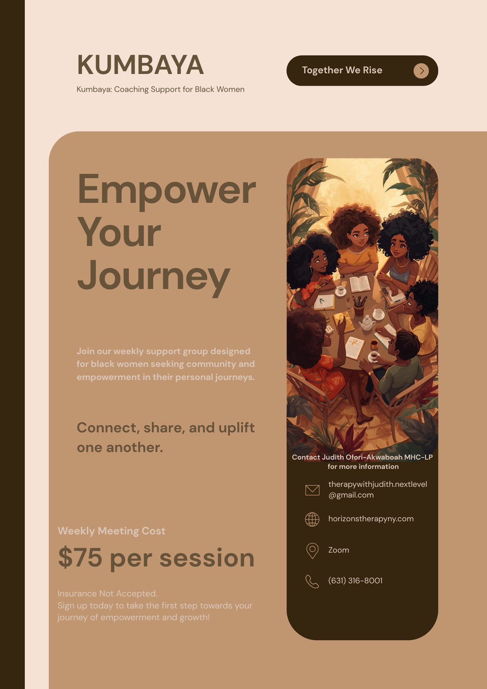 Empowering Coaching Support Group For Black Women. 