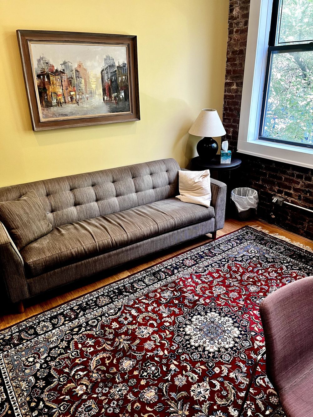 Here's my office at Rose Hill Psychological Services where my in person sessions are held. 