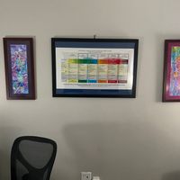 Gallery Photo of Autonomic Nervous System poster and watercolors.