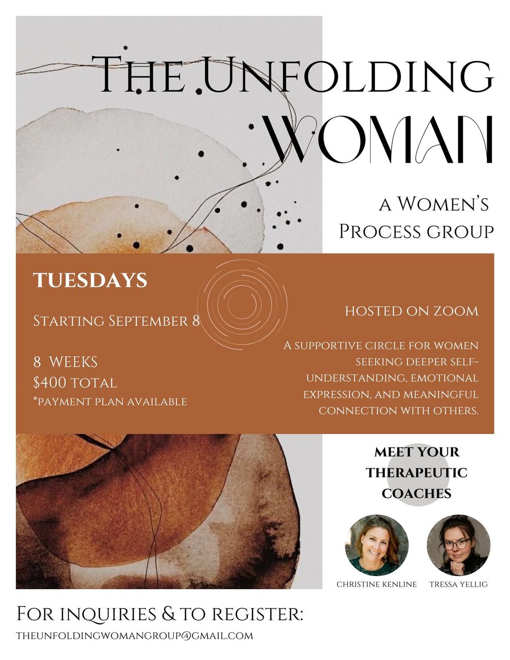 women's group (zoom) starting September 8th, 2026