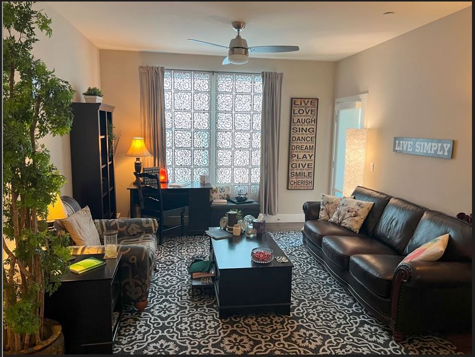 This is my therapy office.  Very simple, private, and comfortable. 