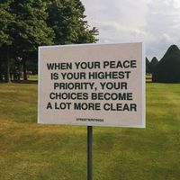 Gallery Photo of It is time to make your peace a priority. 