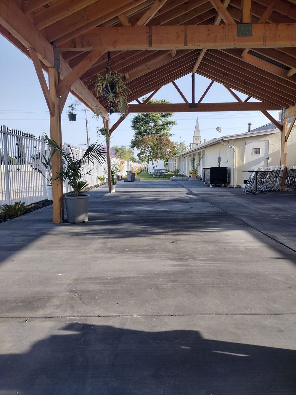 The beautiful outside area!