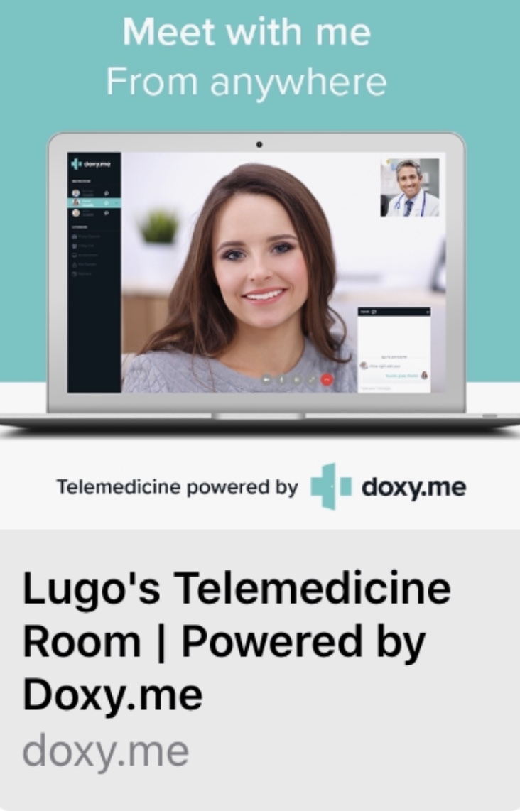 Gallery Photo of Telehealth Doxy.me sessions available.