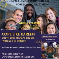 Gallery Photo of Cope Like Kareem: "Adulting with Grief" Grief Therapy Group (Ages 18-24) Virtual & In-Person Available!