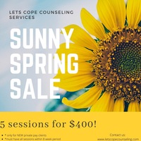 Gallery Photo of We’re not done with the specials! Spring into this discount! 5 sessions for $400! This special is running until May 7th! *Prices include intake