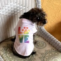 Gallery Photo of Isla letting all know Carlsbad Counseling Center is open and affirming to all.