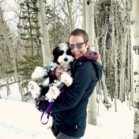 Gallery Photo of I enjoy hiking in the mountains with my fluffy sidekick, therapy & teaching assistant, Jiyu