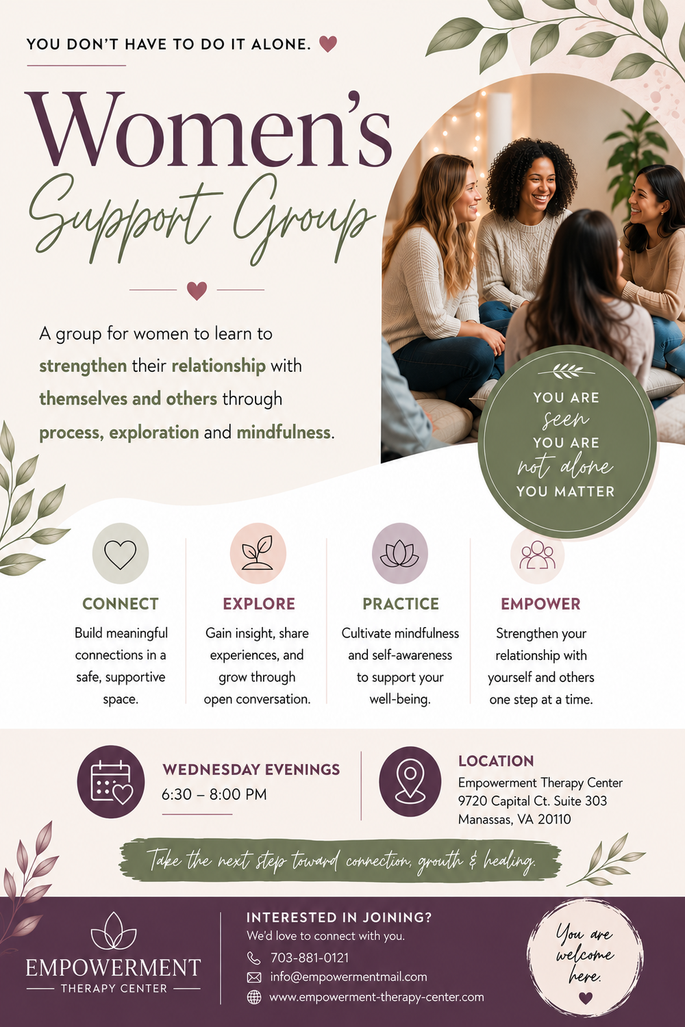 Women's Group: growth and support in a therapeutic setting