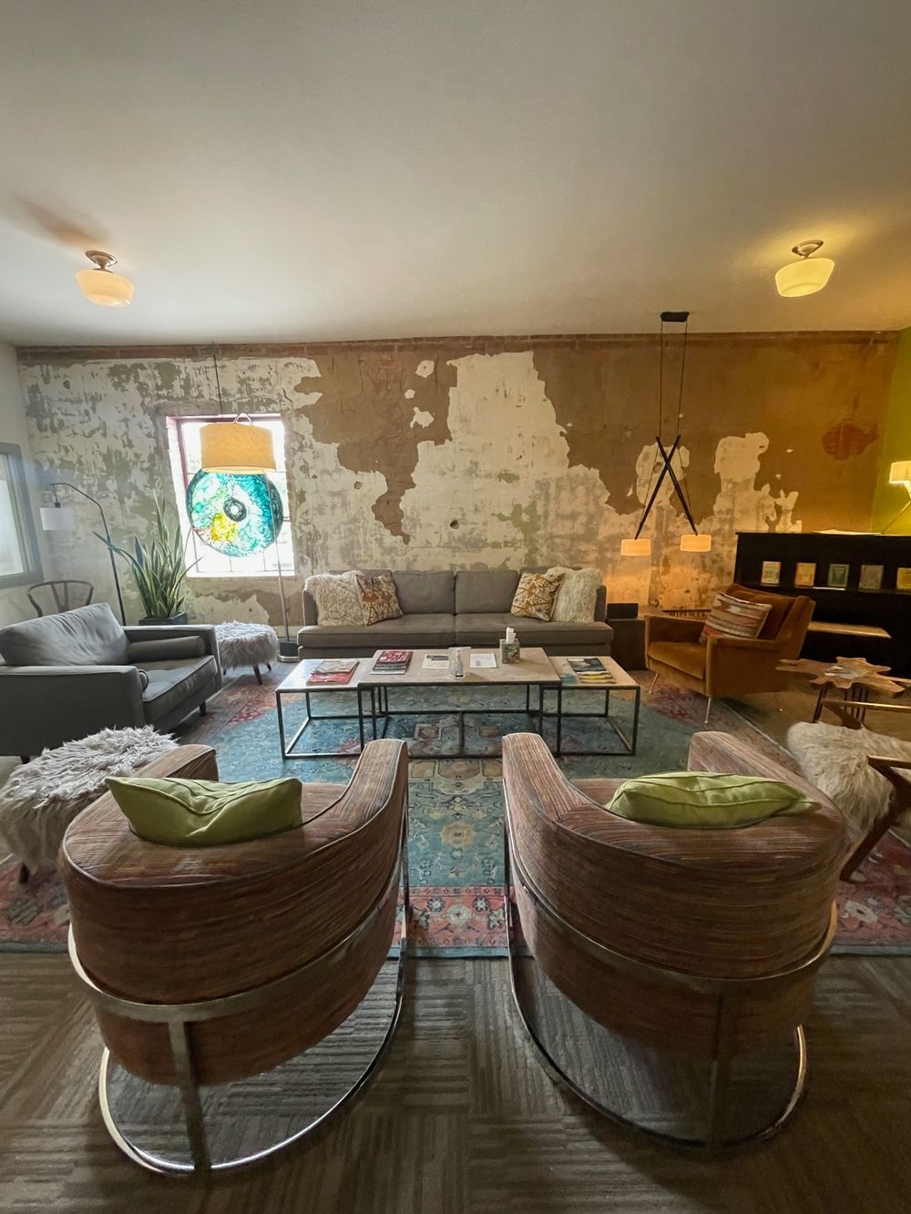 The beautiful Lifeology Oak Cliff waiting room