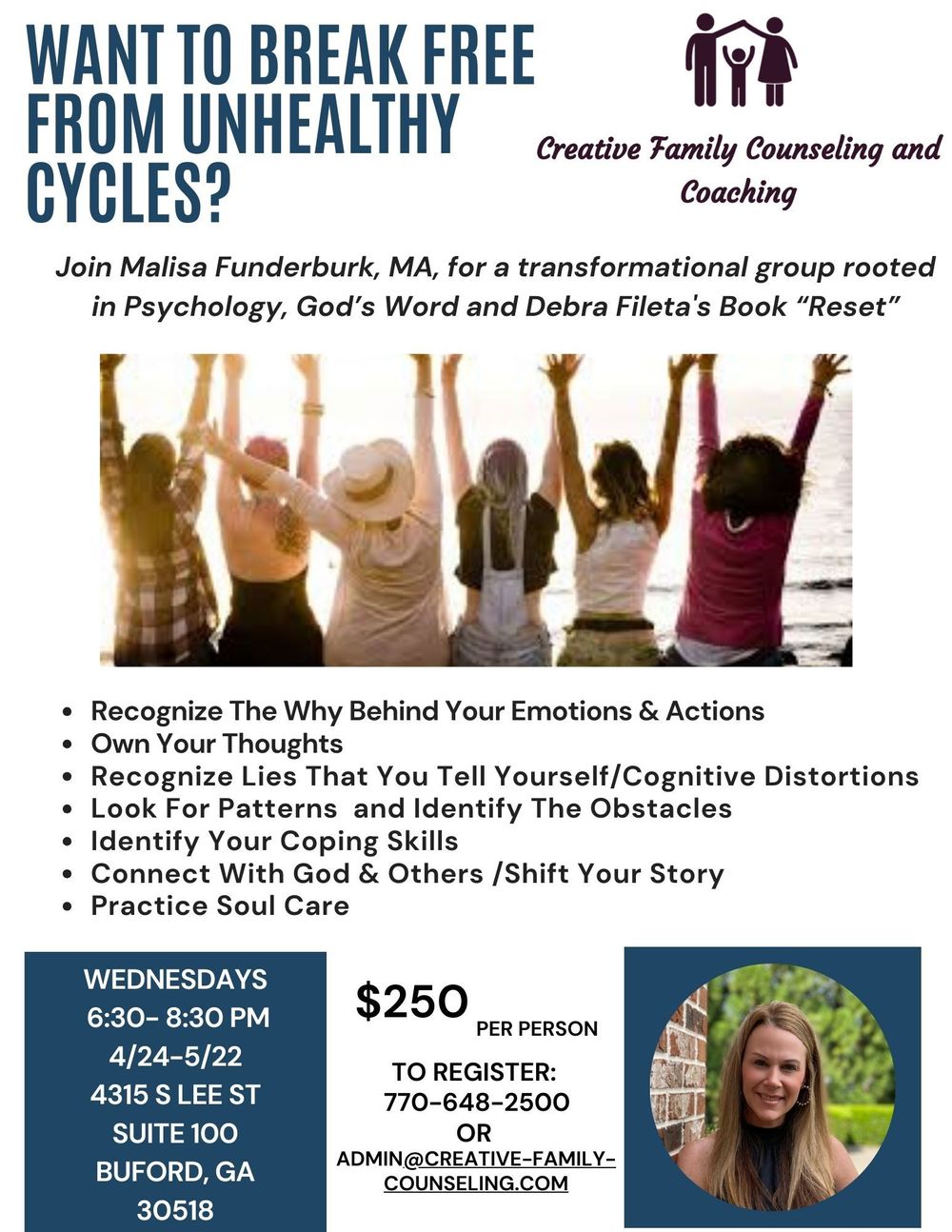 Please come join me for this transformational group!