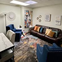 Gallery Photo of Comfortable and uplifting space for in-person therapy sessions. 