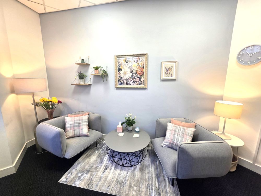 My city centre counselling room. Close to all Aberdeen city centre bus routes, ample and affordable parking very nearby. 