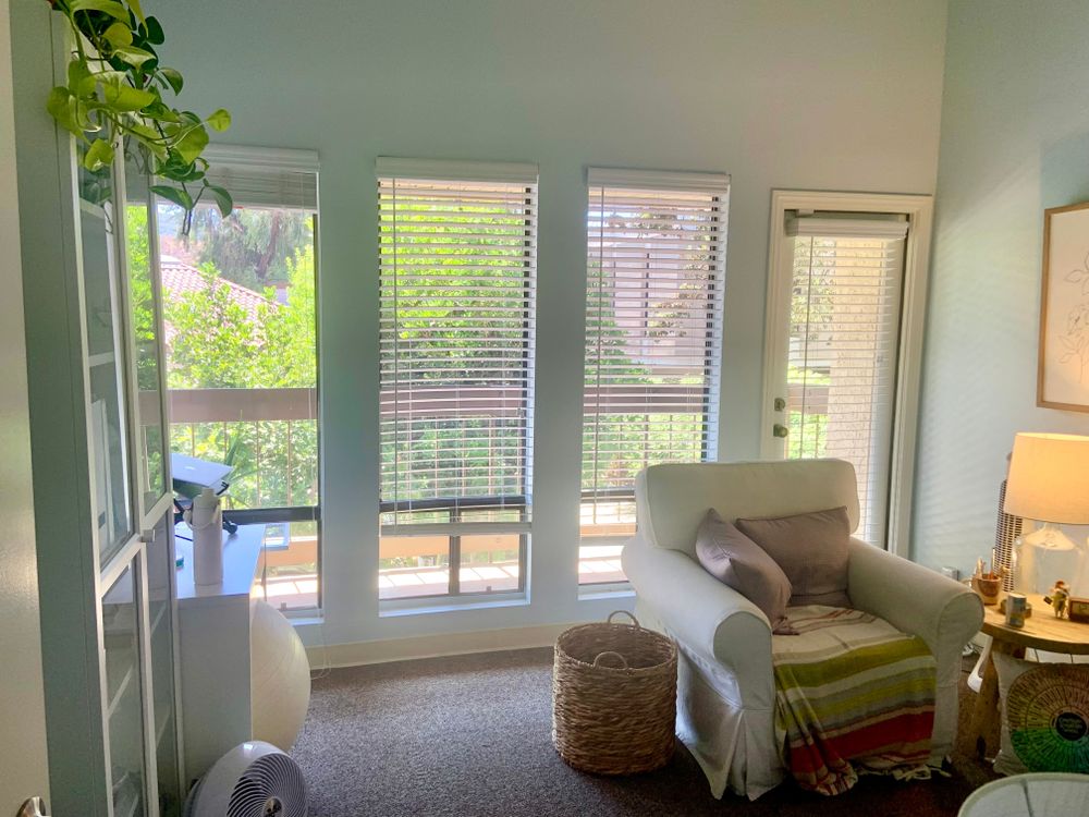Large windows to watch the birds during sessions