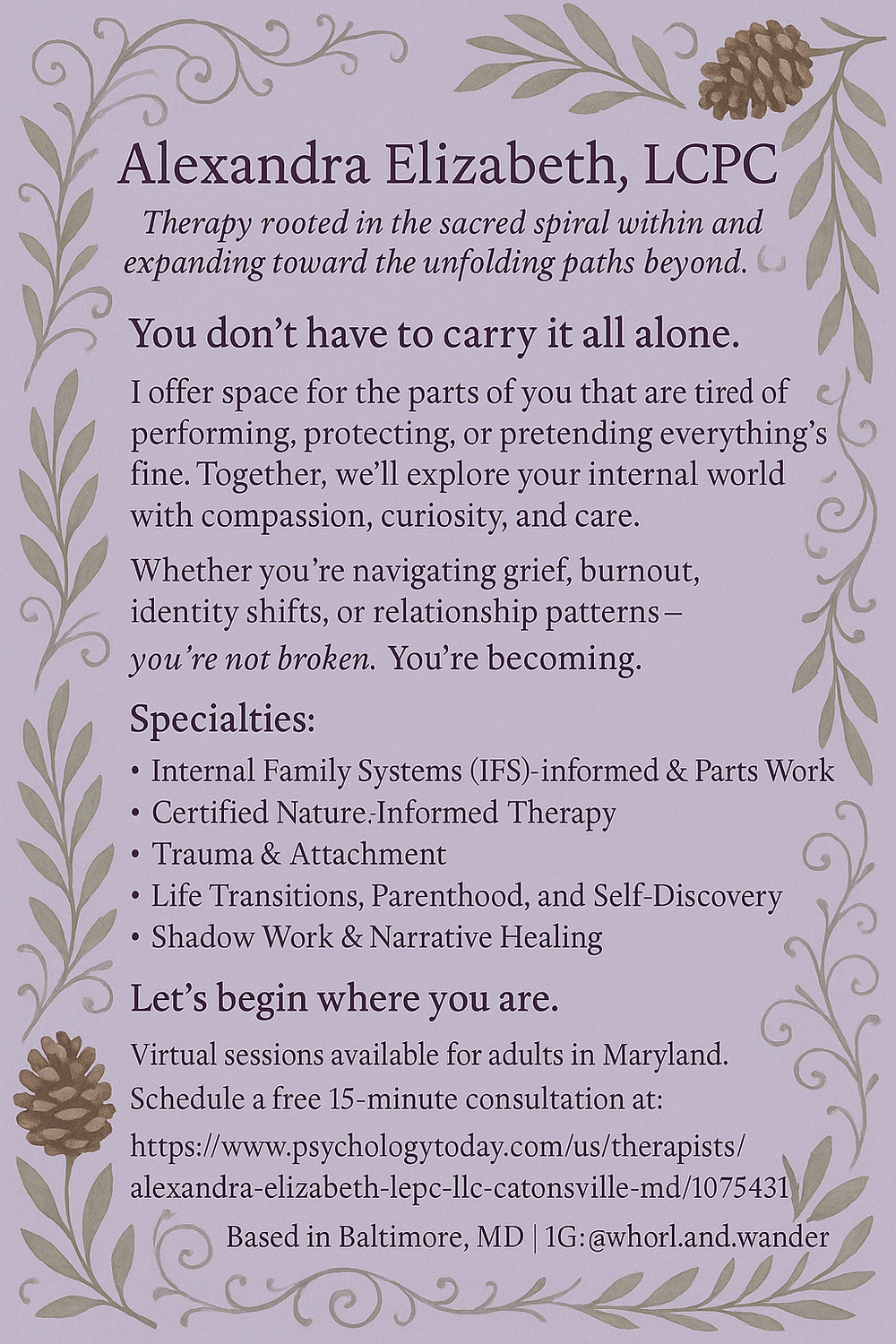 alexandra-elizabeth-lcpc-llc-licensed-professional-counselor-catonsville-md-21228-psychology-today for Free Printable Relief Society Declaration Alexandra Elizabeth, LCPC, LLC, Licensed Professional Counselor, Catonsville, MD, 21228 | Psychology Today for Free Printable Relief Society Declaration