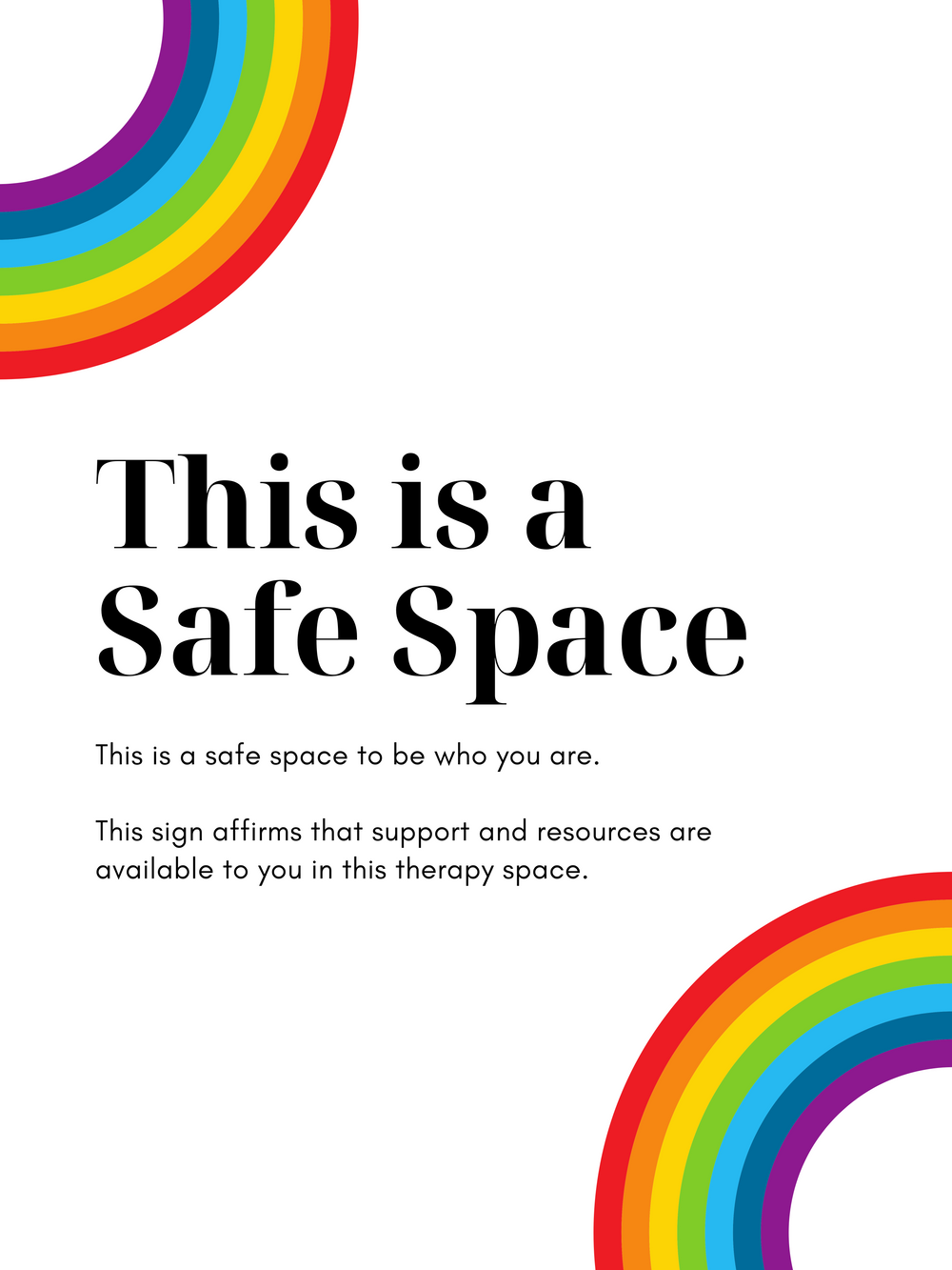 This is a safe space for you to be your authentic self.