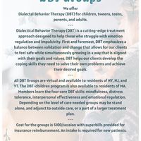 Gallery Photo of Learn more about our comprehensive DBT programs for children, tweens, teens, parents, &  adults.