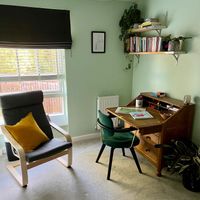 Gallery Photo of This is where I'll sit and the desk we can use if you wish to work creatively.