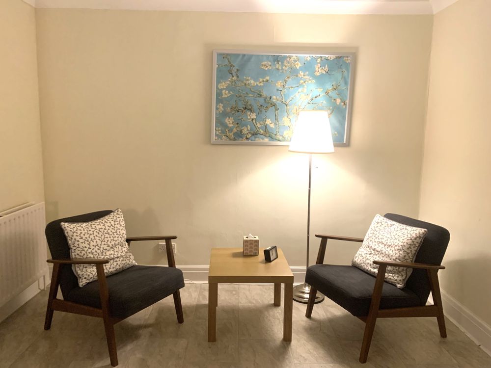 The therapy room I practice from at HealthWise Chapel Allerton