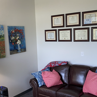 Gallery Photo of Dr. Carney's Office
Licenses on top / Diplomas below