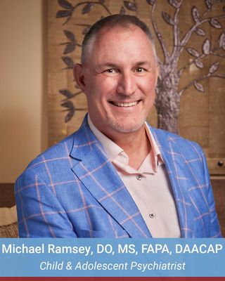 Photo of Dr. Michael Ramsey, Psychiatric Nurse Practitioner, DO, MS, FAPA, DFAACAP