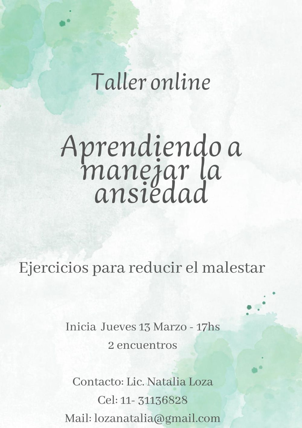 ¿Tu Mente no para de pensar?
¿Tenes pensamientos negativos?¿Sos de pensar que va a suceder lo peor?  