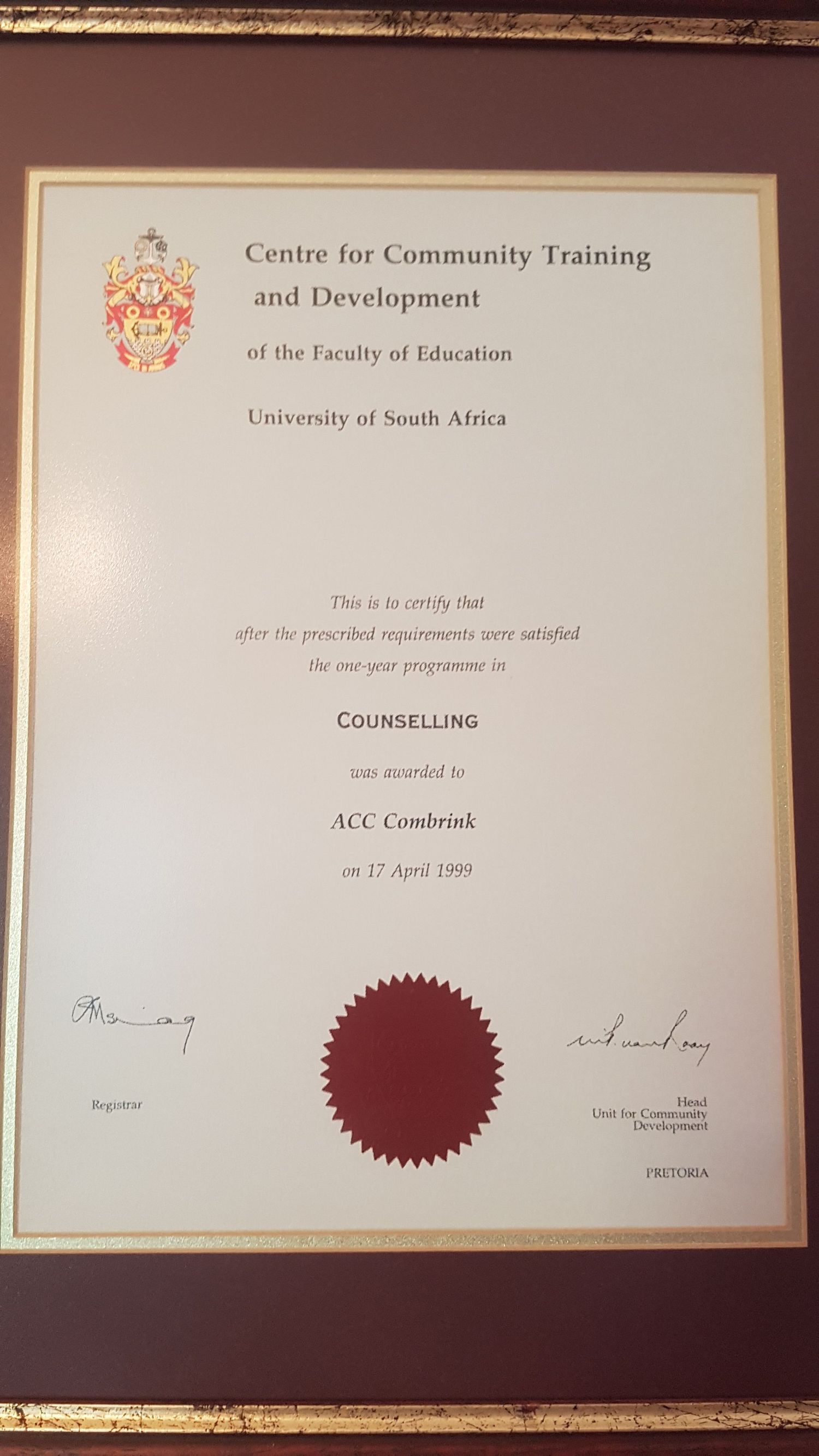 Caren Combrink, Counsellor, Benoni, 1501 Psychology Today