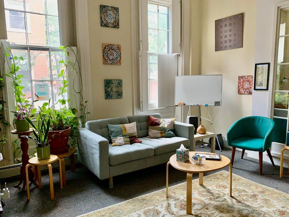 Our sunny and warm therapy space in Center City